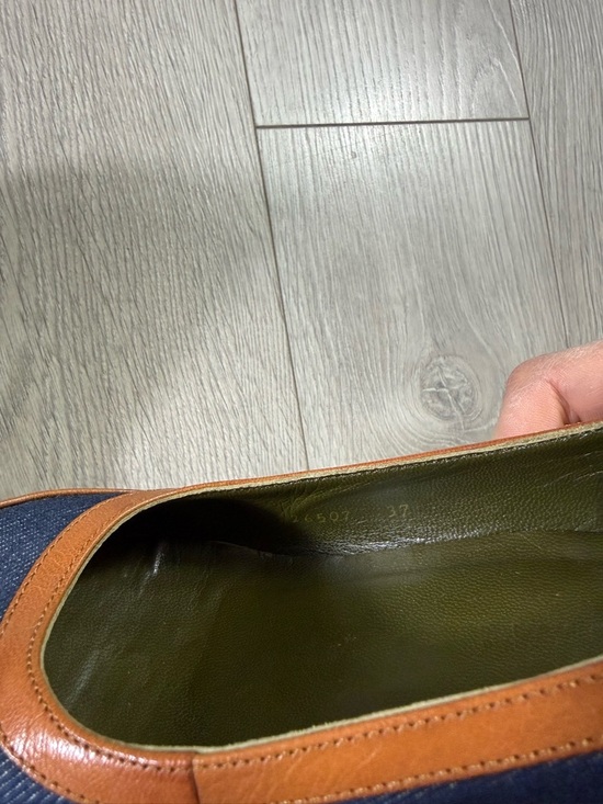 Vintage Y2K Kenzo Leather Denim Pointed Toe Heels - Picture 10 of 14